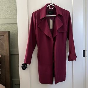 Maroon XS banana republic petite coat
